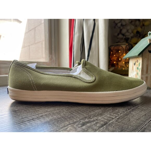 Keds Champion Slip-on women's sneaker sz 7.5 green white - Picture 2 of 7